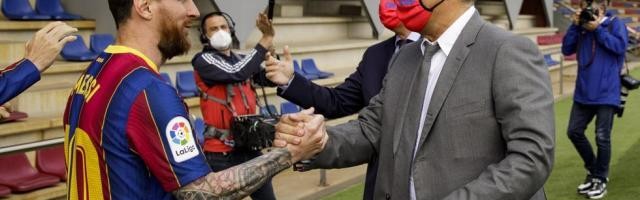 拉波尔塔已同梅西父亲会谈 梅西续约出现积极信号